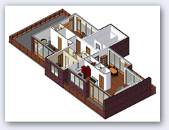 Appartementen in 3D